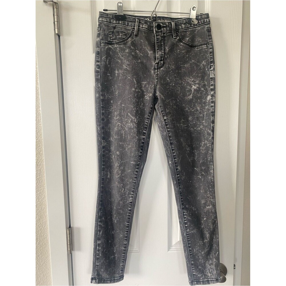 Mossimo charcoal wash distressed denim high rise jeggings Sz 6/28